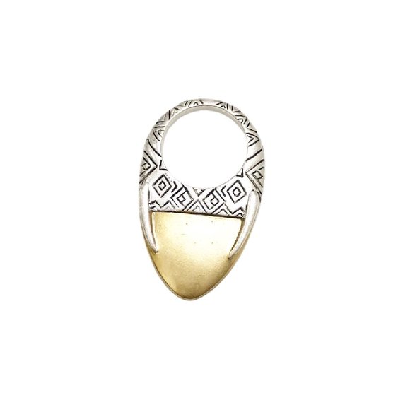 House of Harlow Engraved Dome Ring in Gold/Silver - Picture 3 of 4